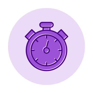 düz çizgi basit web kronometre ikon vektör çizimi tasarımı