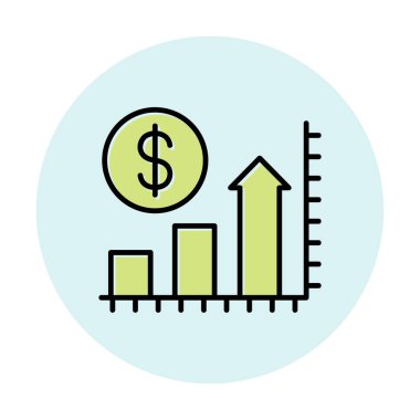 Fiyat Artan Simge Vektör Çizimi Tasarımı