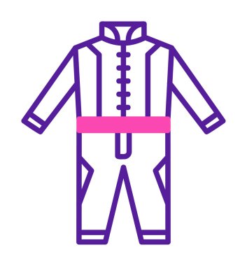 Race Suit web simgesi, vektör illüstrasyonu