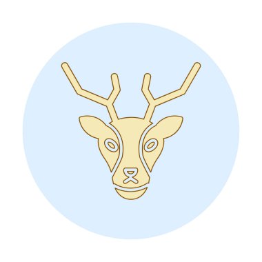 Geyik. Web simgesi basit illüstrasyon