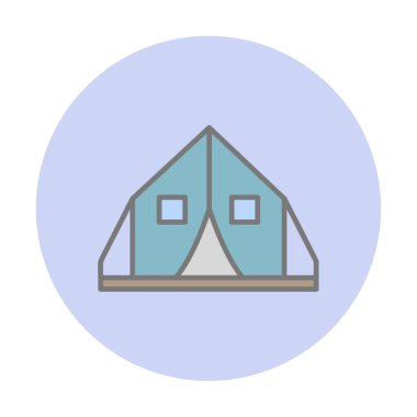 çadır simgesi, vektör çizimi  