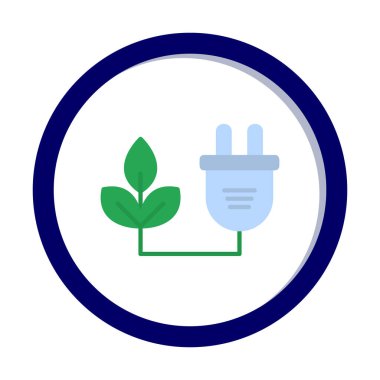 Basit Biyokütle eko enerji simgesi, vektör illüstrasyonu