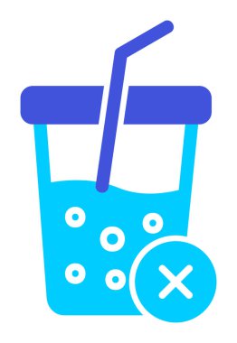 Basit, alkolsüz içecek simgesi, vektör illüstrasyonu