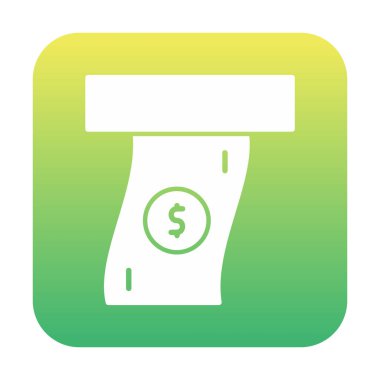 Ödeme sembolü, ödenecek dolar banknotu, vektör simgesi tasarımı