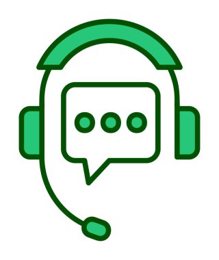 Basit Destek Hizmetleri simgesi, vektör illüstrasyonu