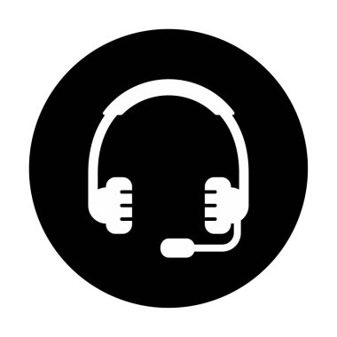 kulaklıklar düz simge, vektör illüstrasyonu