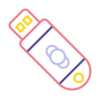 usb flash disk simgesinin vektör çizimi 