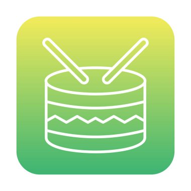 davul ikonu vektörü. Doğrusal biçim işaret tasarımı