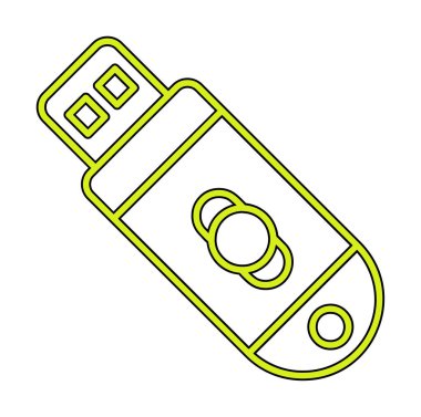 usb flash disk simgesinin vektör çizimi 