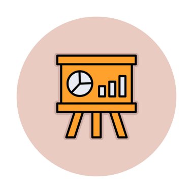 Whiteboard simgesinin vektör illüstrasyonu