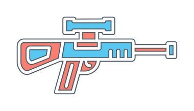 Keskin nişancı silahı ikonu vektör çizimi
