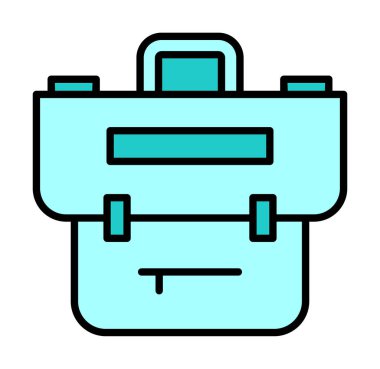 Portföy düz vektör simgesi