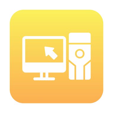 kişisel bilgisayar simgesi, vektör illüstrasyonu basit tasarım