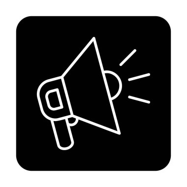 megafon ikonu. Hoparlör vektör illüstrasyonu. düz dizayn