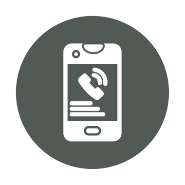 Basit bir telefon görüşmesi. simge vektör illüstrasyonu  