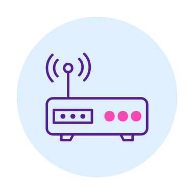 Basit Modem düz ikon vektör çizimi