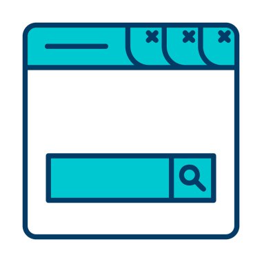 Basit Düz Arama Çubuğu vektör illüstrasyon tasarımı