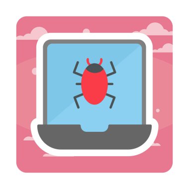 dizüstü bilgisayar simgesi, vektör illüstrasyonu basit tasarım