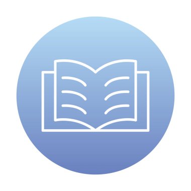 açık kitap simgesi, vektör illüstrasyonu basit tasarım