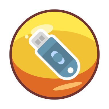 usb flash disk simgesinin vektör çizimi 