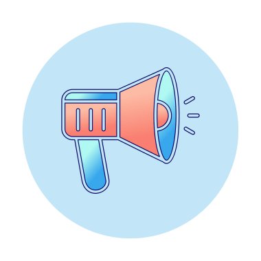 megafon ikonu. Hoparlör vektör illüstrasyonu. düz dizayn