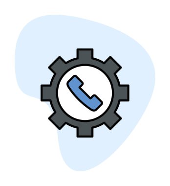 Teknik destek simge vektör çizim                 