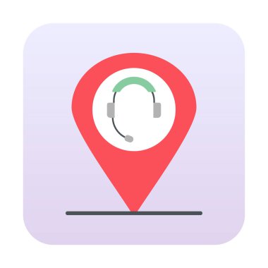 konum pin simgesi, vektör illüstrasyonu basit tasarım