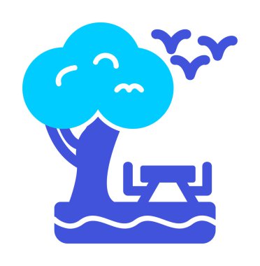 Yedek vektör renk simgesine sahip park 