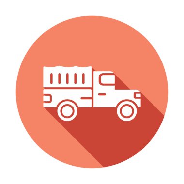 Askeri Kamyon ikonu vektör illüstrasyonu