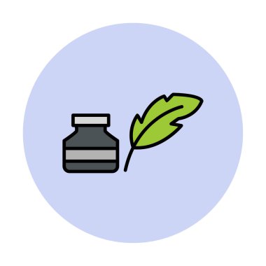 Quill ve Ink vektör simgesi
