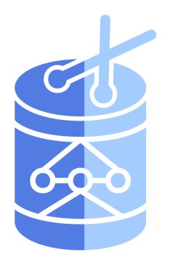 Davullar web simgesi, vektör illüstrasyonu