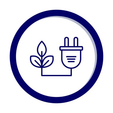 Basit Biyokütle eko enerji simgesi, vektör illüstrasyonu