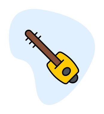 Shamisen vektör simgesi tasarımı