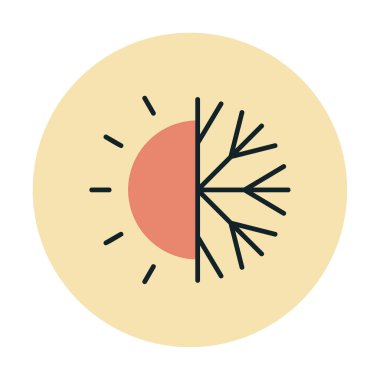 Hava durumu simgesi, vektör illüstrasyonu 