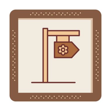 Tabela düz simgesi, vektör illüstrasyonu