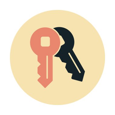 anahtar simgesi. düz dizayn. vektör illüstrasyonu 