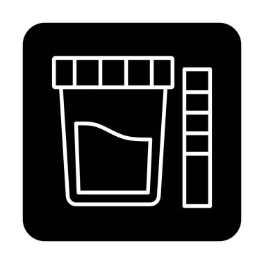 İdrar Test Ağı simgesi, vektör illüstrasyonu