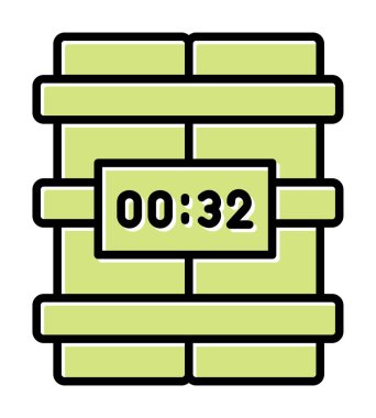 Zaman bombası ikonu vektör illüstrasyonu.