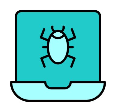 dizüstü bilgisayar simgesi, vektör illüstrasyonu basit tasarım