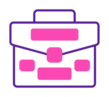 Portföy düz vektör simgesi