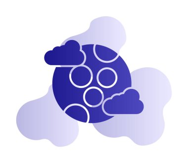 Dolunay düz ikonu. vektör illüstrasyonu 