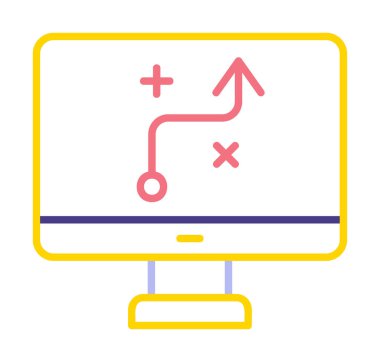 Basit Strateji simgesi, vektör illüstrasyonu