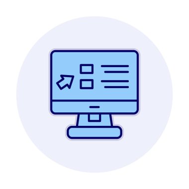 Basit Online Course Üniversitesi simgesi, vektör illüstrasyonu