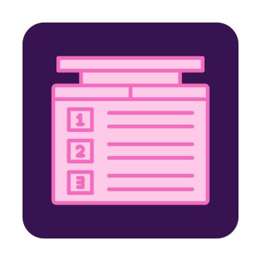 Puan tahtası web simgesi, vektör illüstrasyonu 