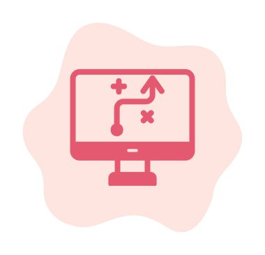 Basit Strateji simgesi, vektör illüstrasyonu