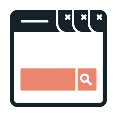 Basit Düz Arama Çubuğu vektör illüstrasyon tasarımı