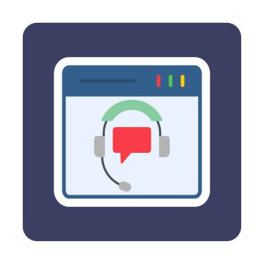 Modern Çevrimiçi Online Destekleyici element tasarımının vektör illüstrasyonu                            