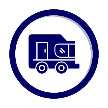 Karavan ikonu. tasarım çizimi. vektör illüstrasyonu.