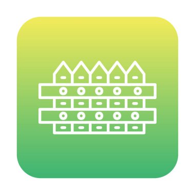 çit web simgesi, vektör çizim 