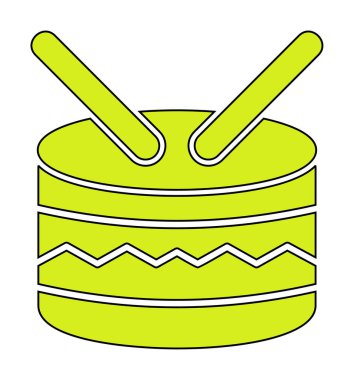 davul ikonu vektörü. Doğrusal biçim işaret tasarımı